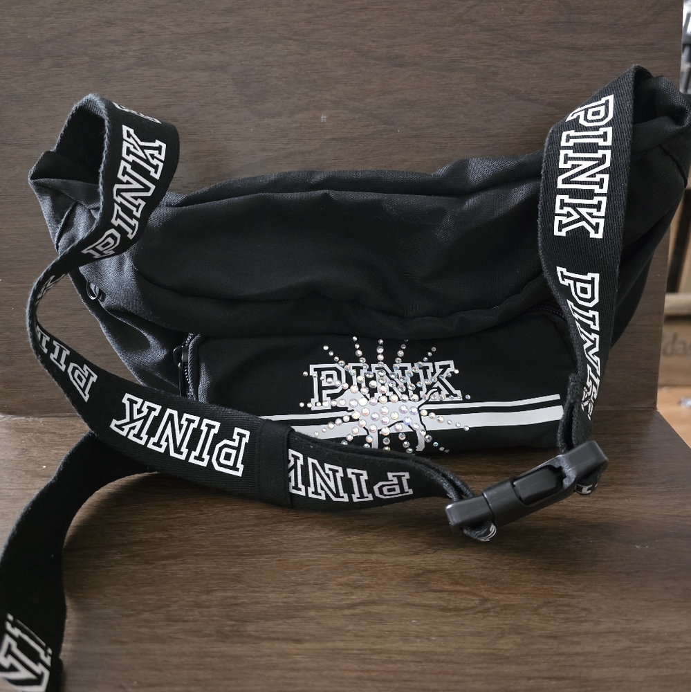 PINK Victoria's Secret Black Belt Bag